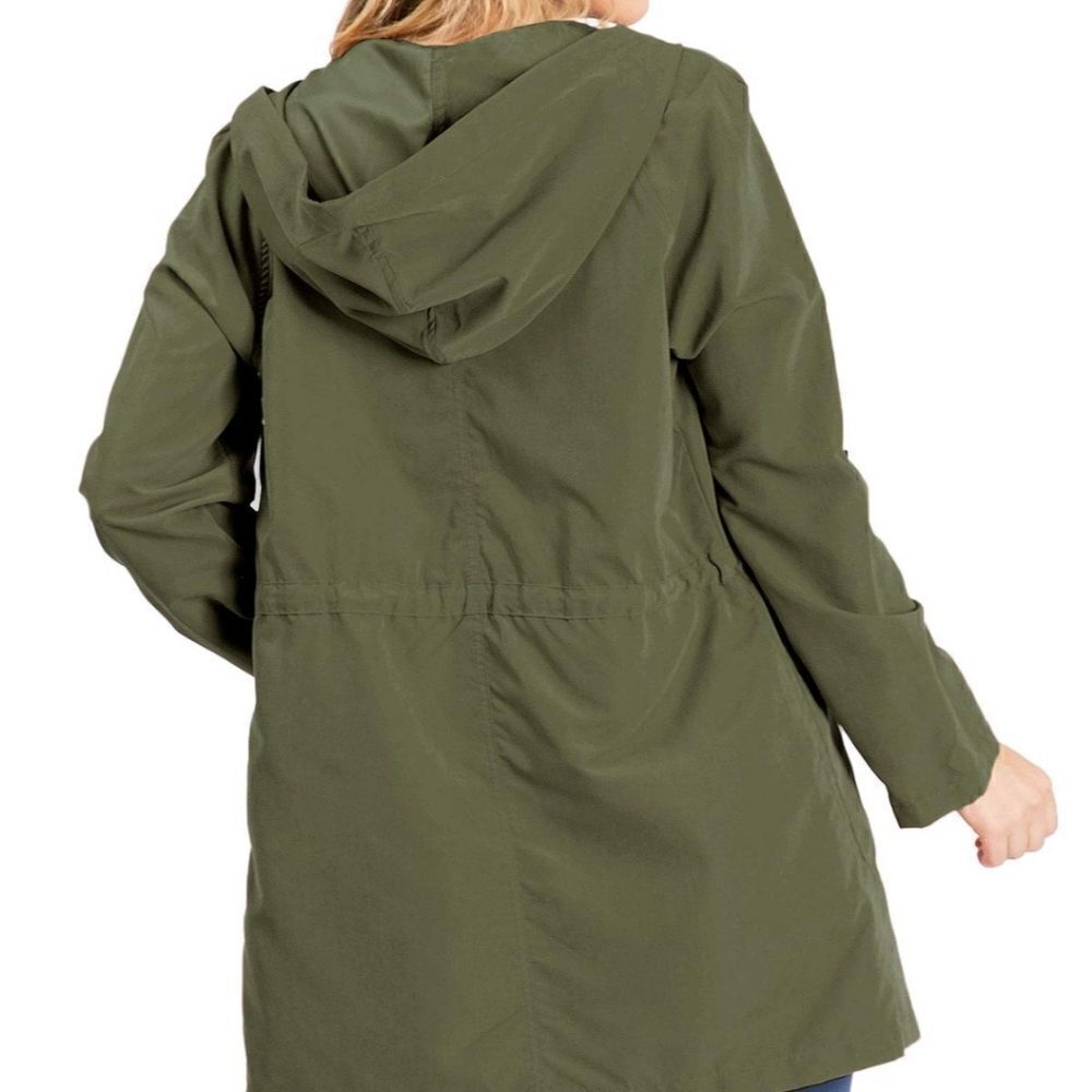 Love Tree Open Front Hooded Drawstring Waist Jacket - Picture 4 of 11